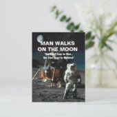 Carte Postale Un homme sur la lune Un bond géant pour l'humanité (Debout devant)