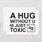 Carte Postale Un Hug Sans U Est Juste Toxique (Devant / Derrière)