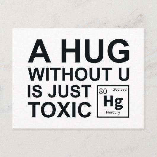 Carte Postale Un Hug Sans U Est Juste Toxique (Devant)