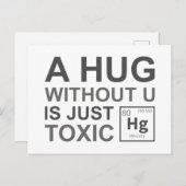 Carte Postale Un Hug Sans U Est Juste Toxique (Devant / Derrière)