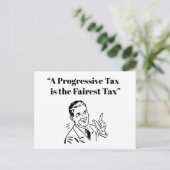 Carte Postale Un impôt progressif est l'impôt le plus juste (Debout devant)