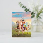 Carte Postale Un Indien d'Amérique brave à cheval (Debout devant)