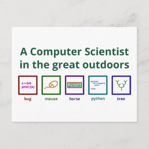 Carte Postale Un informaticien en plein air