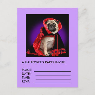 CARTE POSTALE UN INVITATION DE PARTI HALLOWEEN