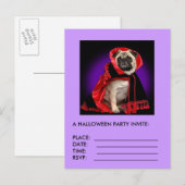 CARTE POSTALE UN INVITATION DE PARTI HALLOWEEN (Devant / Derrière)