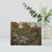 Carte Postale Un jardin flamand (Debout devant)