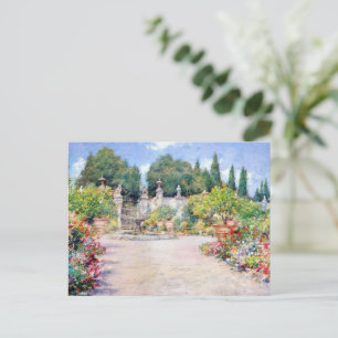 Carte Postale Un jardin italien - William Merritt Chase,