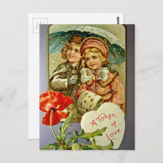 Carte Postale Un jeton d'amour (Devant / Derrière)