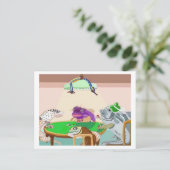 Carte Postale Un Jeu Amical De Blackjack (Debout devant)