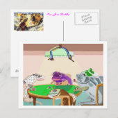 Carte Postale Un Jeu Amical De Blackjack (Devant / Derrière)