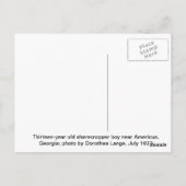 Carte Postale Un jeune de 13 ans, en Géorgie (Dos)