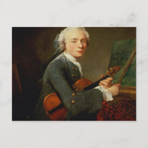 Carte Postale Un jeune homme avec un violon