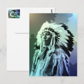 Carte Postale Un jeune homme indien bidon (Devant / Derrière)