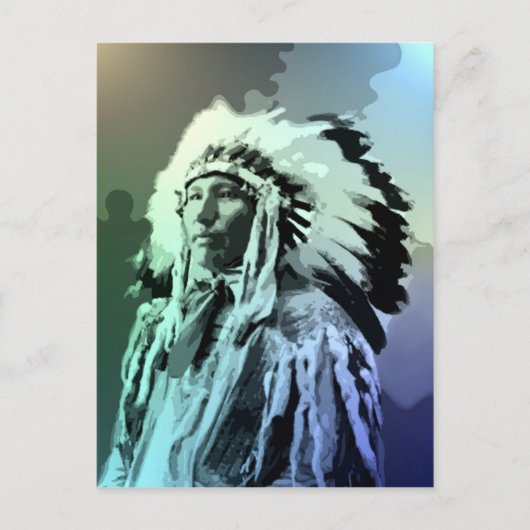 Carte Postale Un jeune homme indien bidon (Devant)