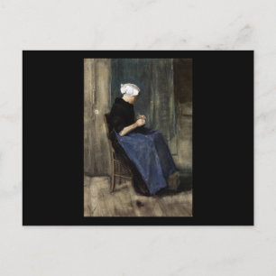 Carte Postale Un jeune Tricot femme Scheveningen