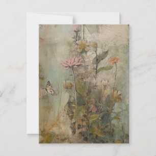 Carte Postale Un joli collage de fleurs