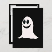 Carte Postale Un joli fantôme d'Halloween (Devant / Derrière)