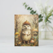 Carte Postale Un joli hérisson en forêt (Debout devant)