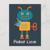 Carte Postale Un joli robot design pour enfants (Devant)