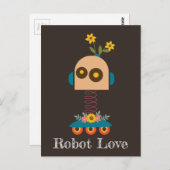 Carte Postale Un joli robot design pour enfants (Devant / Derrière)