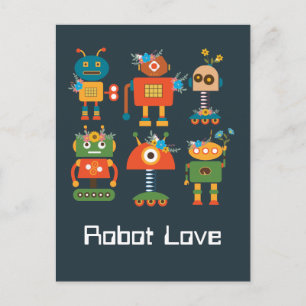 Carte Postale Un joli robot design pour enfants