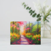 Carte Postale Un joli sentier de Randonnée automnal (Debout devant)