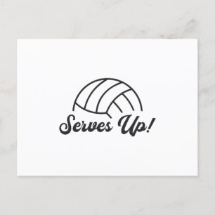 Carte Postale Un Joueur De Volley-ball Sert Un Cadeau De Ball Vo