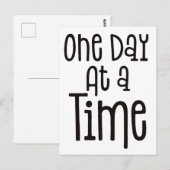 Carte Postale Un Jour À La Fois Citation Motivationnelle (Devant / Derrière)