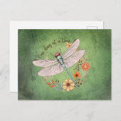 Carte Postale Un jour à la fois Sublimation de libellules (Devant / Derrière)