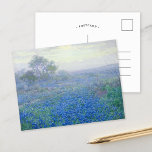 Carte Postale Un jour nuageux, Bluebonnets | Julian Onderdonk<br><div class="desc">A Cloudy Day, Bluebonnets near San Antonio, Texas (1918) par Julian Onderdonk est une peinture paysagère sereine qui capture la beauté des fleurs sauvages emblématiques du Texas. L'oeuvre présente un champ de bleus vibrants sous un ciel doux et nuageux, avec des arbres distants et des collines qui ajoutent de la...</div>