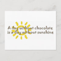 Un jour sans soleil est un jour sans chocolat
