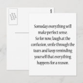 Carte Postale Un jour, tout fera le parfait sens (Devant / Derrière)