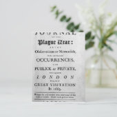 Carte Postale Un journal de l'année de peste, 1665 (Debout devant)