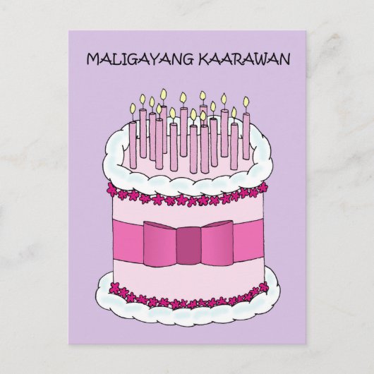 Carte Postale Un joyeux anniversaire aux Philippines Maligayang (Devant)