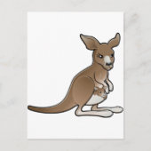 Carte Postale Un kangourou mignon avec une joie dans sa poche (Devant)