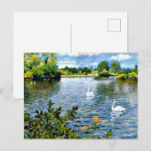 Carte Postale Un lac de Long Island, beaux-arts, (Devant / Derrière)