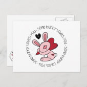 Carte Postale Un Lapin T'Aime (Devant / Derrière)