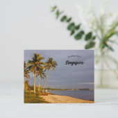 Carte Postale Un lever de soleil côtier à Singapour (Debout devant)