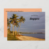 Carte Postale Un lever de soleil côtier à Singapour (Devant / Derrière)