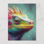 Carte Postale Un lézard coloré (Devant)