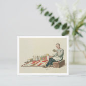 Carte Postale Un libraire, plaque 6 de 'Le Costume de Chine', (Debout devant)