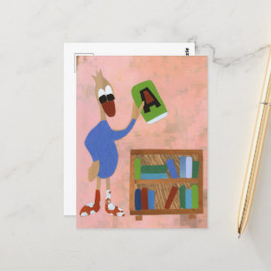 Carte Postale Un livre va au secours de l'école