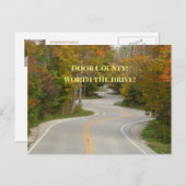 CARTE POSTALE UN LONG TRONÇON DE COURBES EN S/COULEURS D'AUTOMNE (Devant / Derrière)