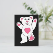 Carte Postale Un Lucky Teddy (rose) (Debout devant)