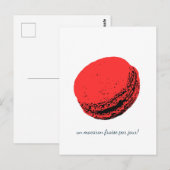 Carte Postale Un macaron fraise par jour ! (Devant / Derrière)
