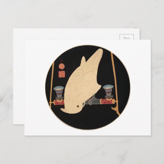 Carte Postale Un Macaw blanc, Jakuchu (Devant / Derrière)