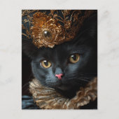 Carte Postale Un magnifique chat Royal Noir (Devant)