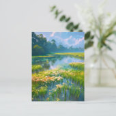 Carte Postale Un marais au coeur de la forêt (Debout devant)