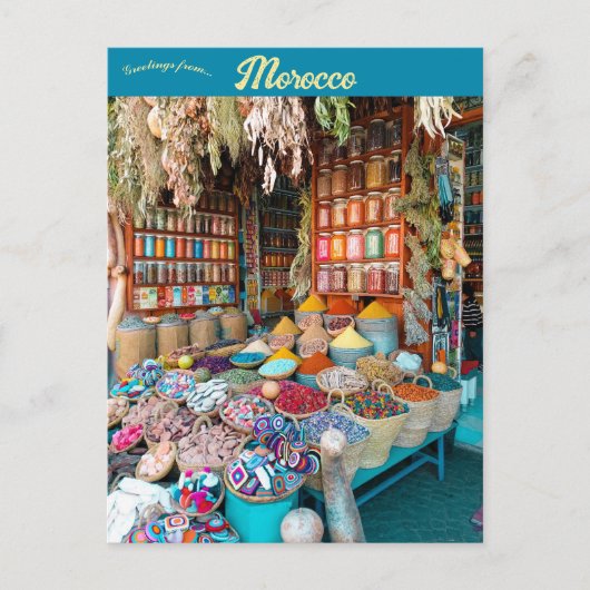 Carte Postale Un marché à Marrakech Maroc (Devant)