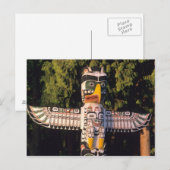 Carte Postale Un mât totem à Vancouver, Canada. (Devant / Derrière)